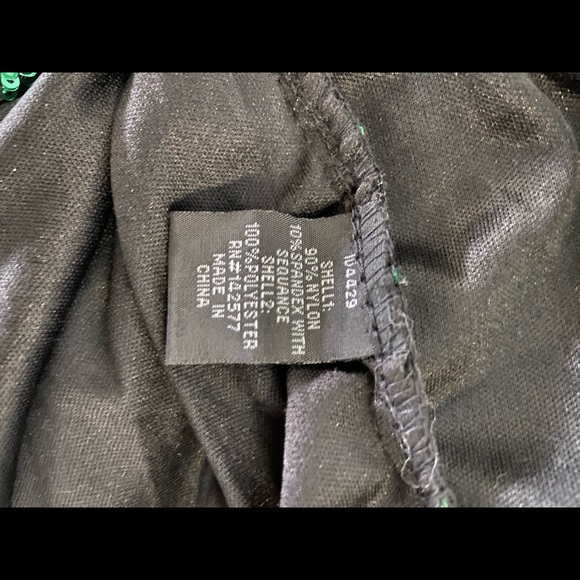 NWT Iris Black & Green Sequins Cocktail Dress - Picture 6 of 8